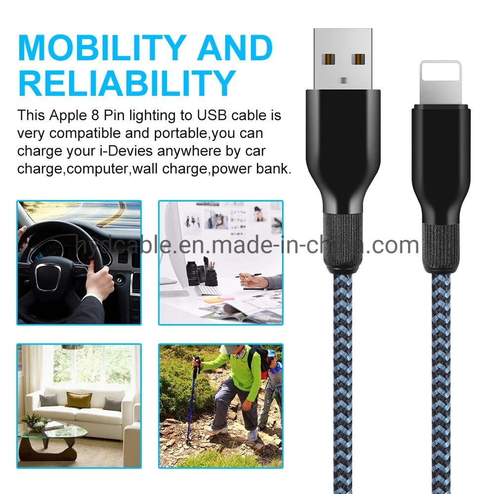 5V/2.1A USB Data Lightning iPhone Charger Cable