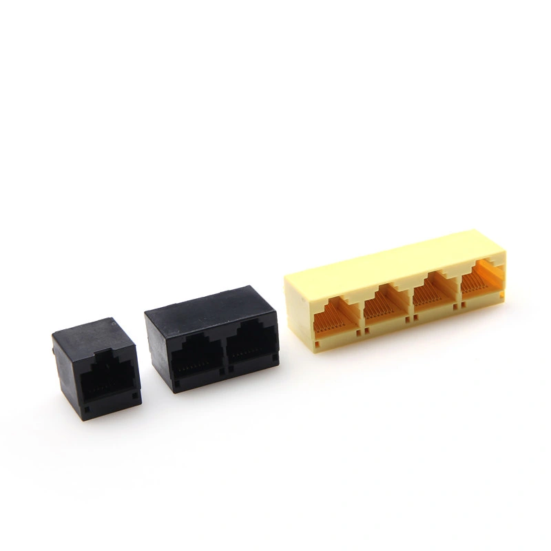 De entrada superior Multi-Ports Conector RJ45 Los puertos de 1X4