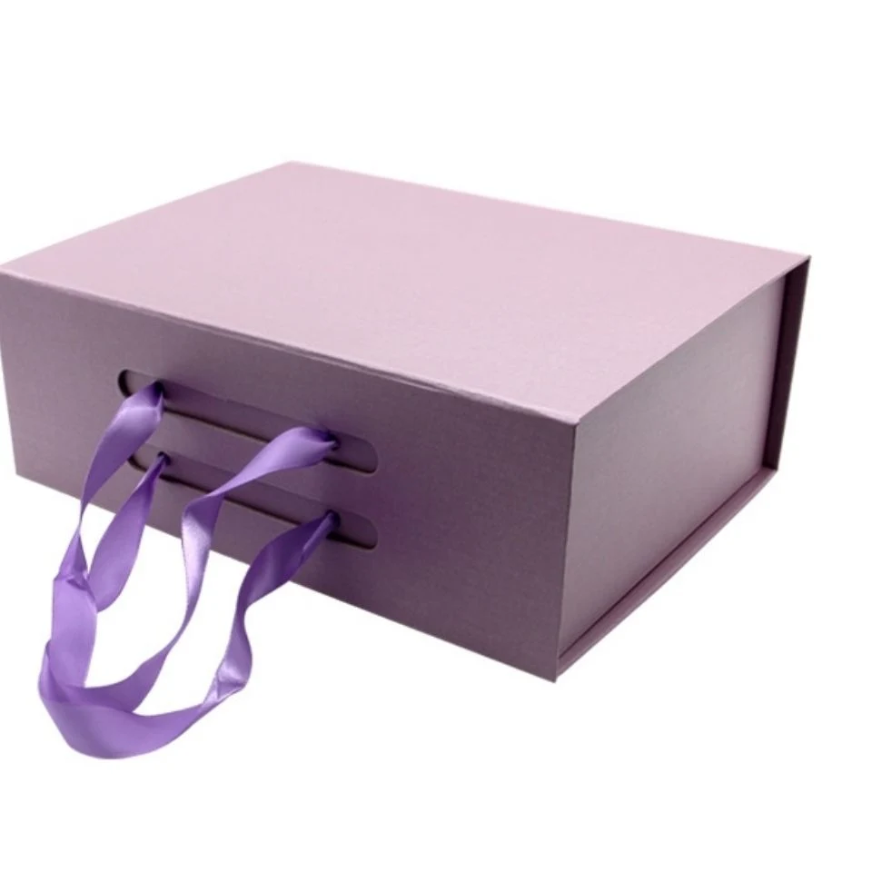 Portable Cardboard Carton Paper Board Gift Box with Cotton Handle for Perfume/Fashion Bags/Glove