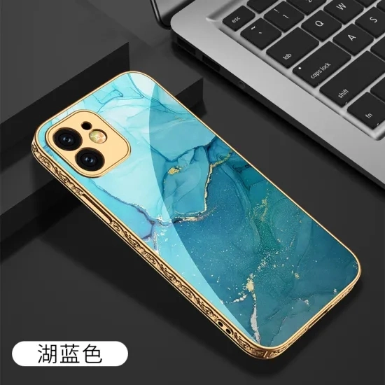 Vertical Side Shockproof Glass Mobile Back Shell Cell Cover Phone Case of Customizable for iPhone 12 PRO Max