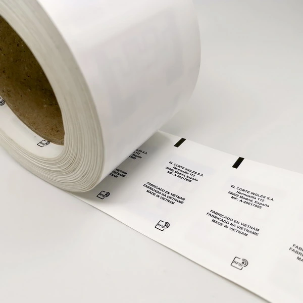 Clothing Apparel Tracking UHF Satin RFID Care Label for Garment