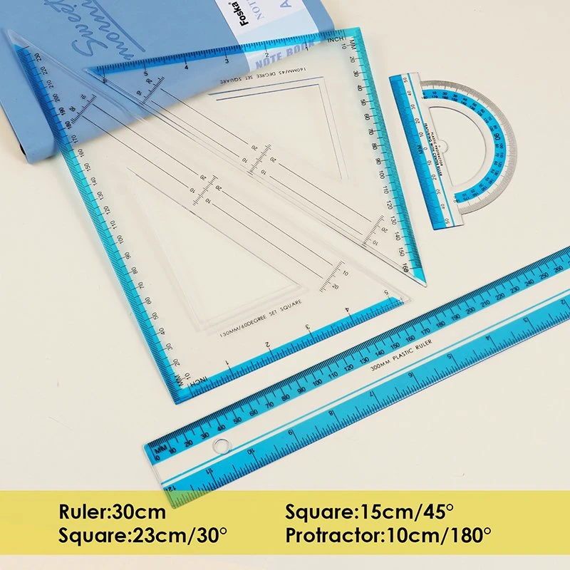 Foska Stationery Office High quality/High cost performance 30cm Ruler Set (BP92-30-1)