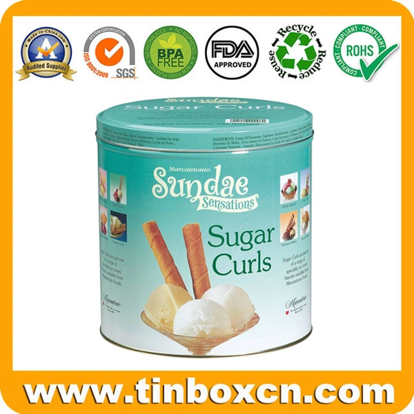 Round Tin Can for Metal Food Packaging, Food Tin Box