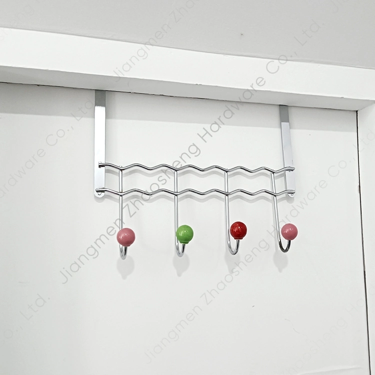 Utility Wire Bathroom Space Saving Non Slip Towel Hangers Over The Door Hook Coat Racks for Cloths Metal