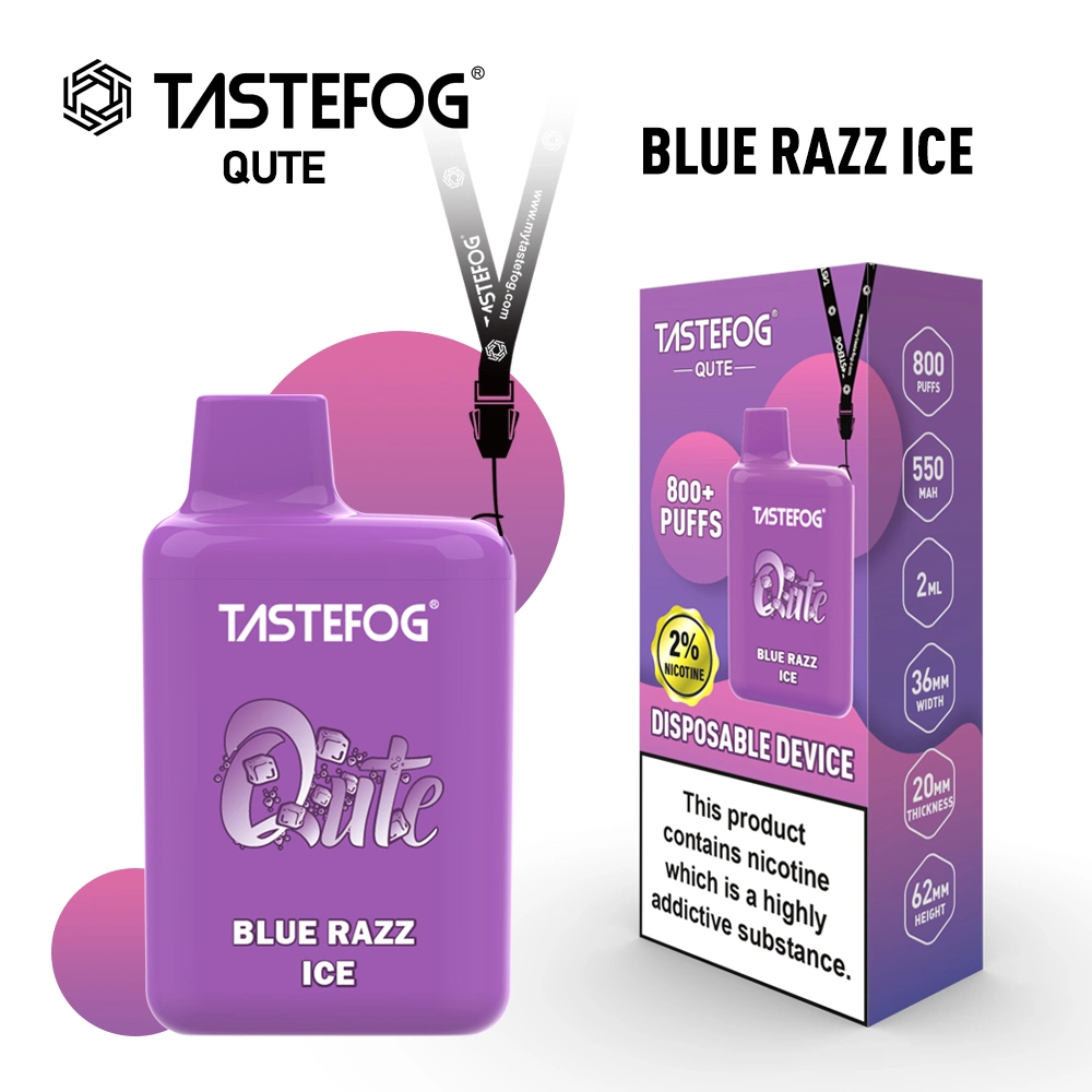 الشحن السريع بالجملة E السجائر قلم أمازون Vape القابل للاستخدام مرة أخرى Tastefog Qute 800 Pffs Bar Disposable Vapor