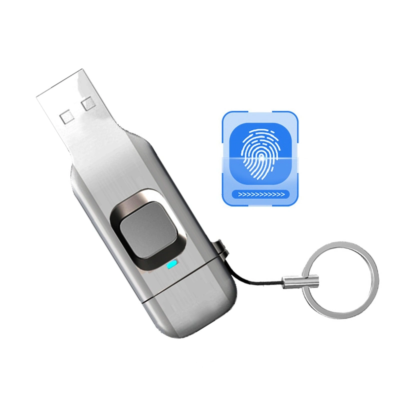 Флэш-накопитель USB 3.0 Fingerprint емкостью 16 ГБ, 32 ГБ, оптовая торговля, биометрическое шифрование, 64 Привод