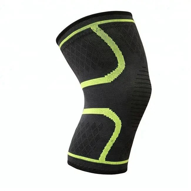 Customized Compression Knitted Breathable Neoprene Knee Support Sleeve for Sports Brace