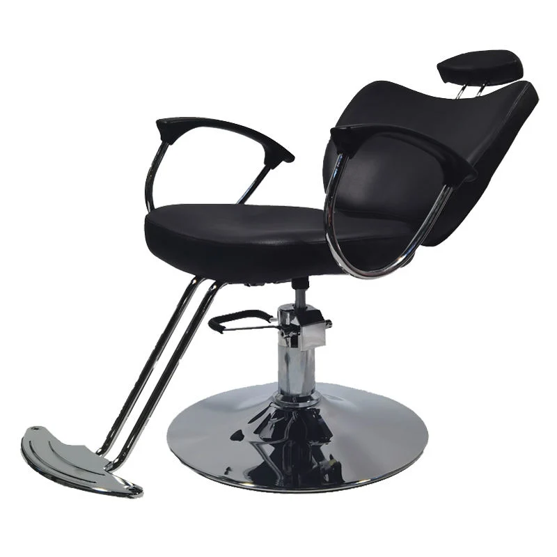 Peluquería negra elegante Vintage Salon Barber silla con pedal