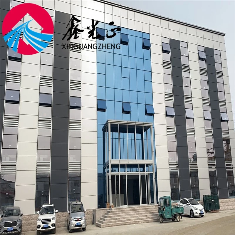 Quick Installation Steel Structure Modular Multi-Layer Glass Curtain Wall Office Building