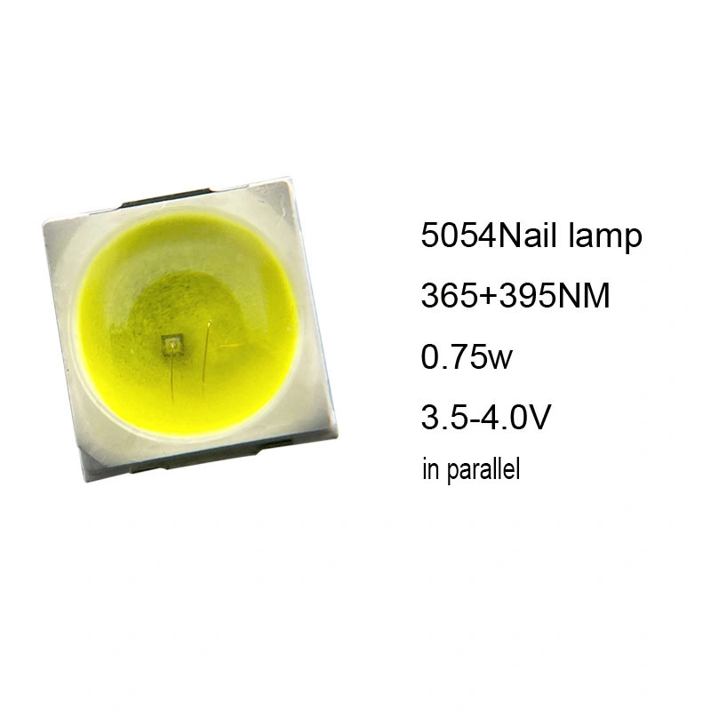 OEM & ODM Dual Wavelength 365nm and 405nm 5054 SMD UV UVA LED Light Chip Diode 1W 150-300mA UV LED Nail Lamp