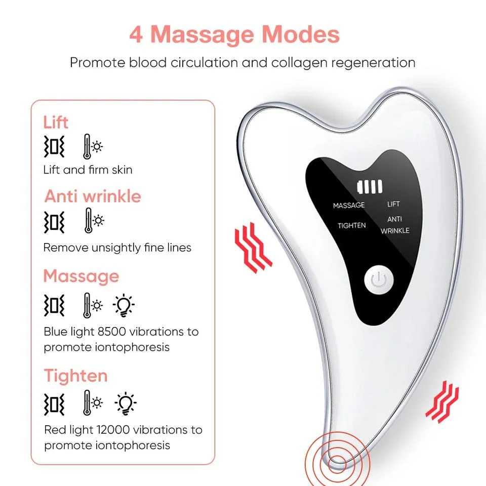 Elektronisches Massagegerät Gua Sha Gesichtsmassage Therapie-Werkzeug Aus Edelstahl Guasha Tools