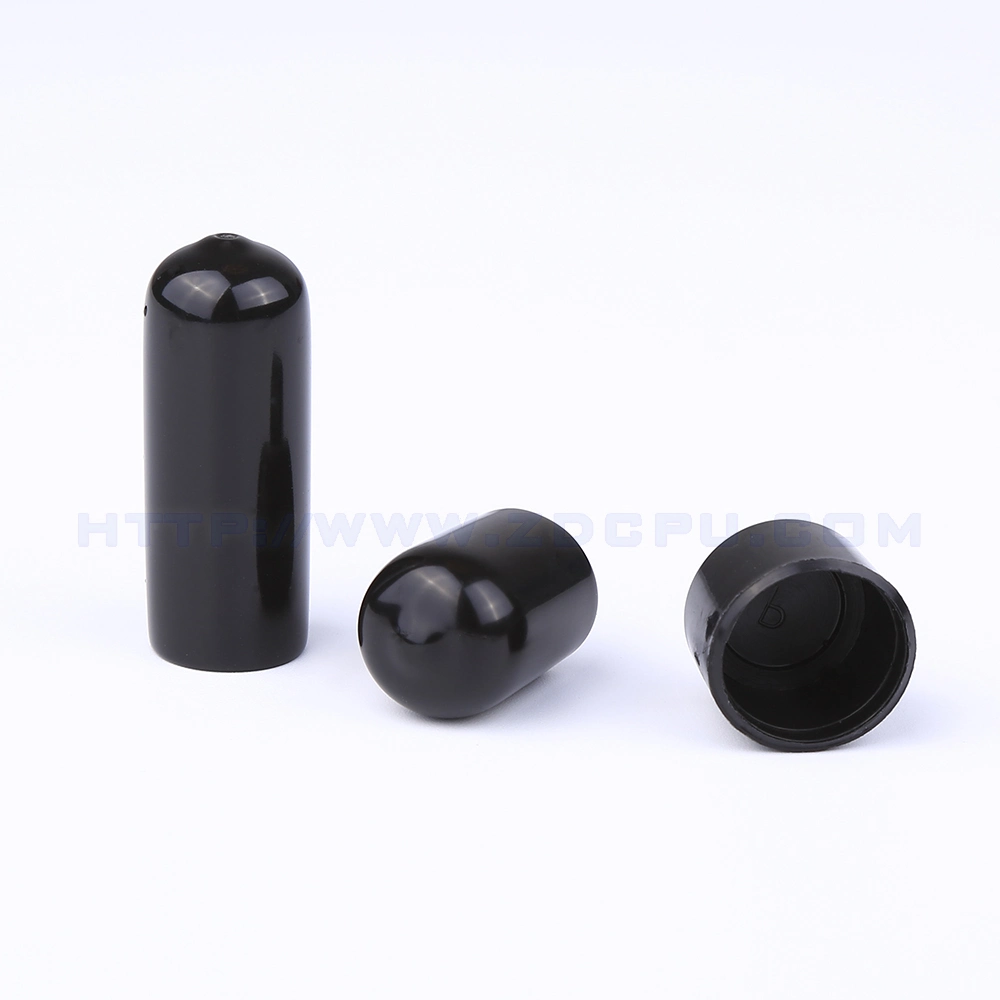 Customized Black Insulative Plastic Rope Caps for Screw Holes / Electrical Wire End Caps