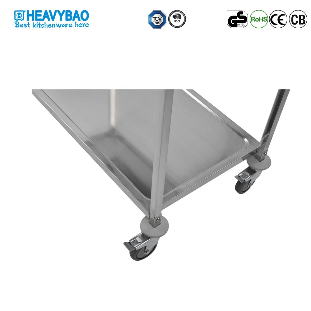 Heavybao Hotel Catering Stainless Steel Square Tube Service Trolley