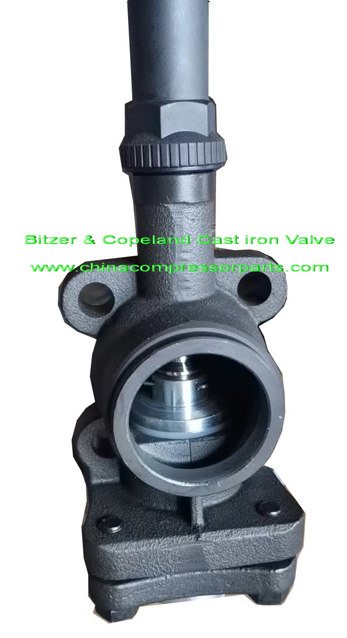 Cast iron shut-off valve for Copeland and Bitzer Refrigeration Compressor