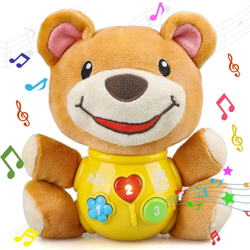 Bebé Juguetes Musicales juguetes Toddle iluminan bebé lindo oso de peluche juegos de aprendizaje de juguete para bebé niño niña bebé juguetes interactivos