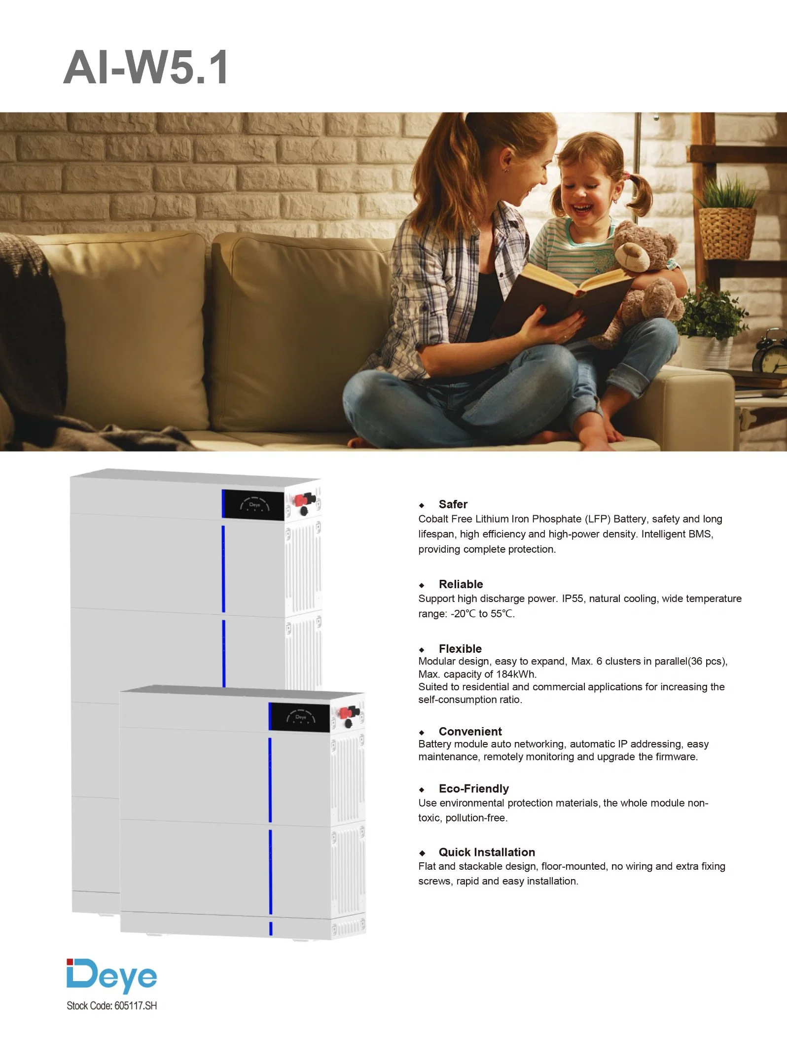 184kwh Household Energy Storage System 51.2V 100ah IP55 Lithium Iron Phosphate Battery