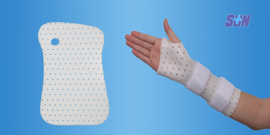 Orthopedic Fixation Rehabilitation Thermoplastic Splints - Thumb Hole Wrist Cock-up