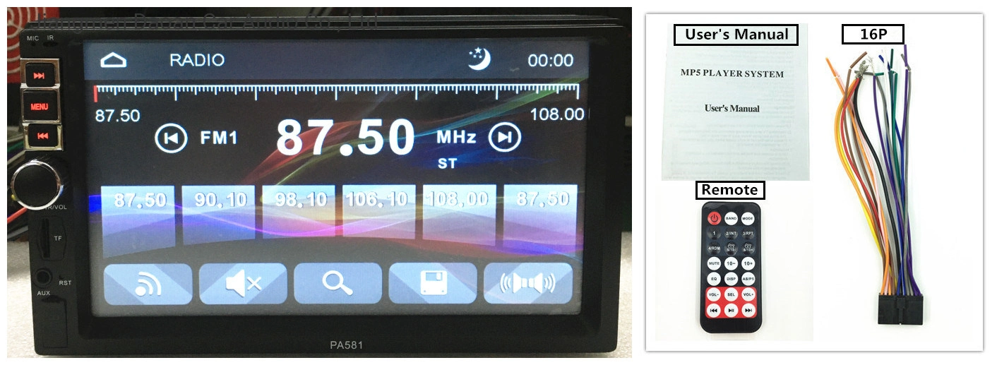 Бытовая электроника двойной DIN автомобильная аудио проигрыватель музыки в формате MP5