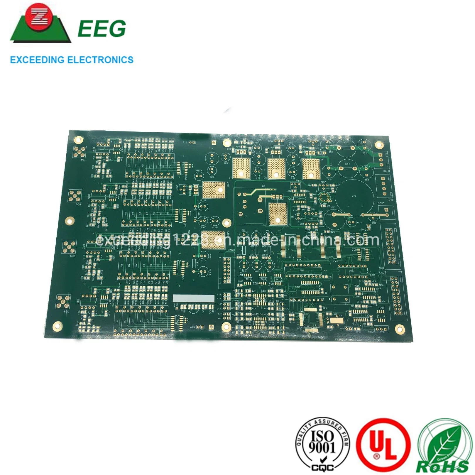 Multilayer Immersion Gold PCB with Green/Blue/Black Solder Mask