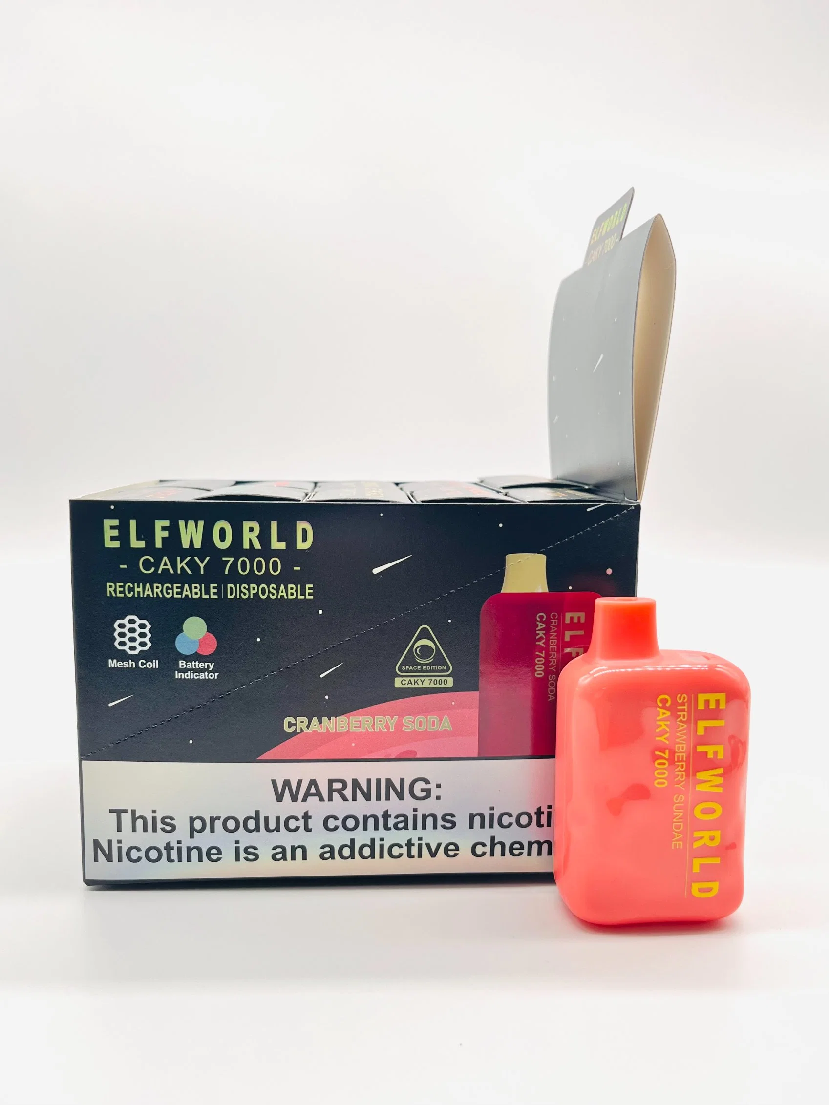 E-Zigarette Randm Einweg Tornado 10000 Puffs Großhandel i Vape Großhandel Randm Tornado 7000 Puffs E Zigarette 50mg blinkende Einweg-Vape Stift Elf Ckay 7000