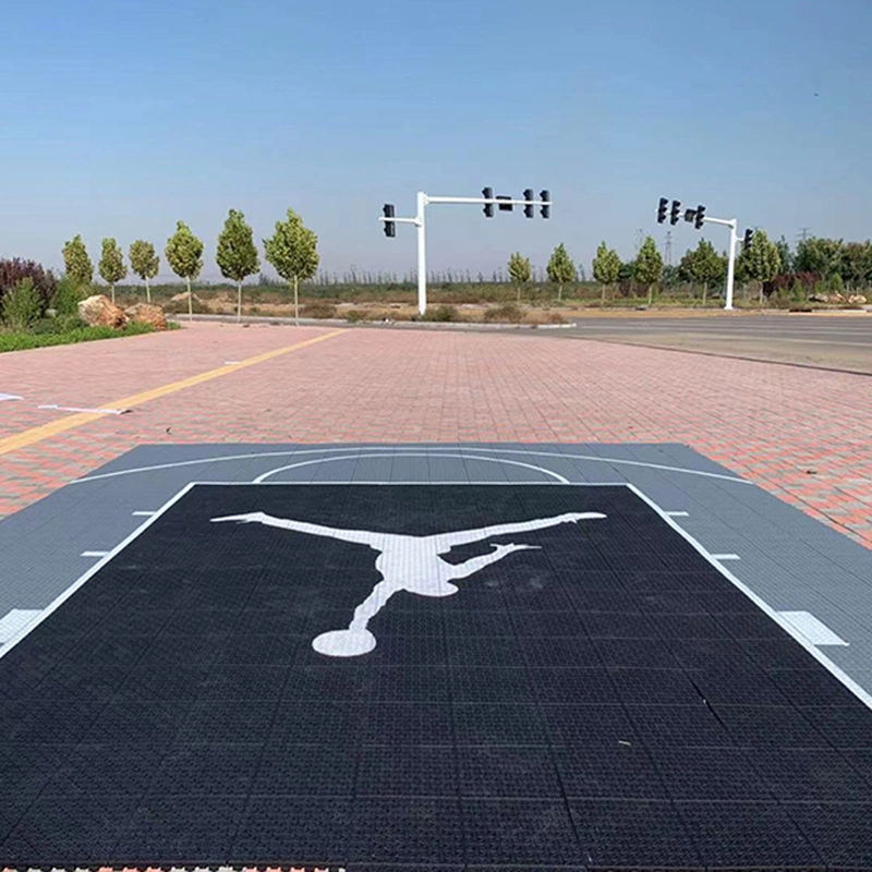 Carreaux de grille en plastique à verrouillage sol multi-usage pour les terrains de sport utilisé basket-ball Tribunaux de vente