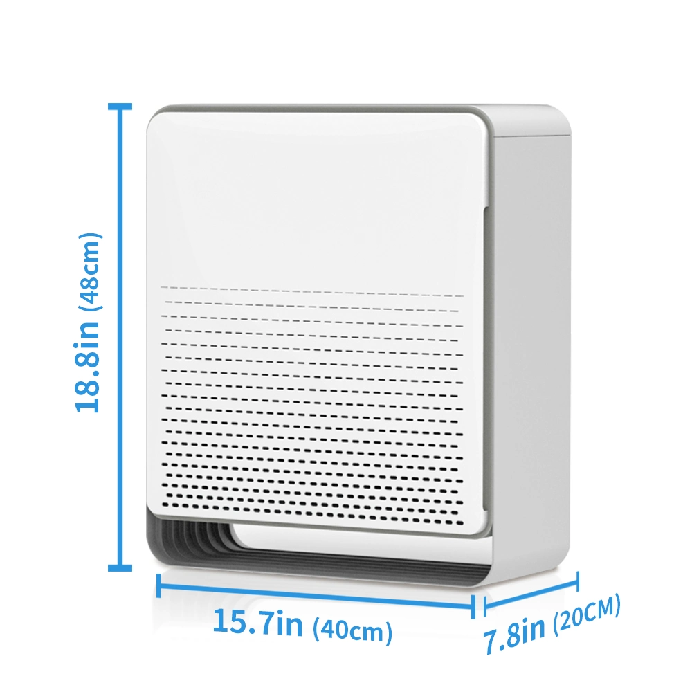 Purificador de ar com filtro HEPA e UVC para absorção de formaldeído em eletrodomésticos de cozinha, quarto e sala para alérgicos e fumantes.