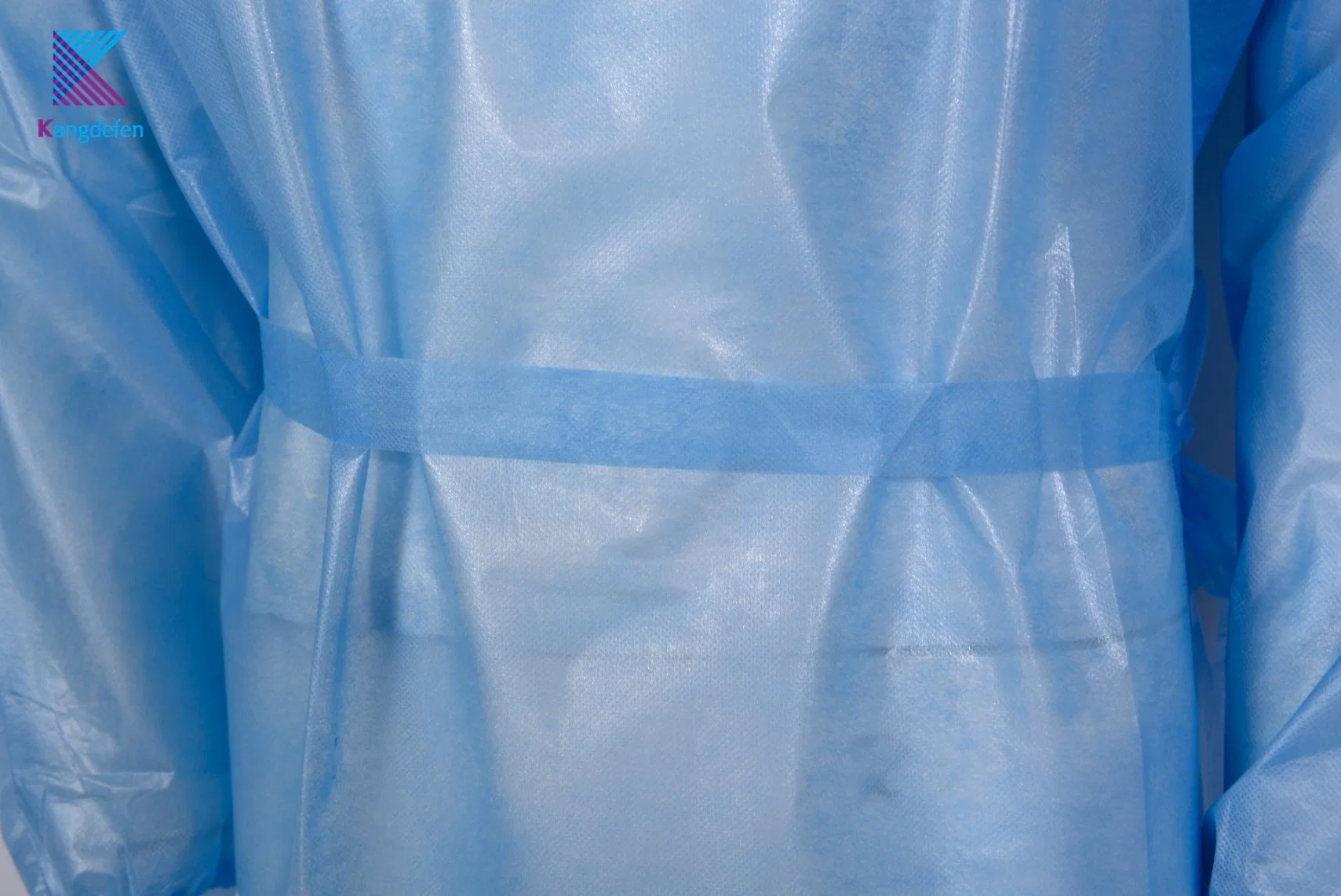 Non Woven Fabric Breathable Waterproof Blue Isolation Gown with Factory Price