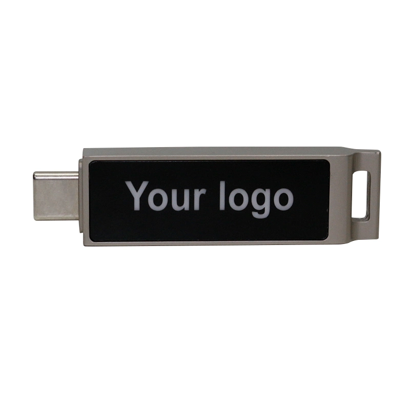 Oferta promocional de metal da unidade flash USB luminosa unidade USB USB 2.0 Tipo C 3.0 Pen Drive