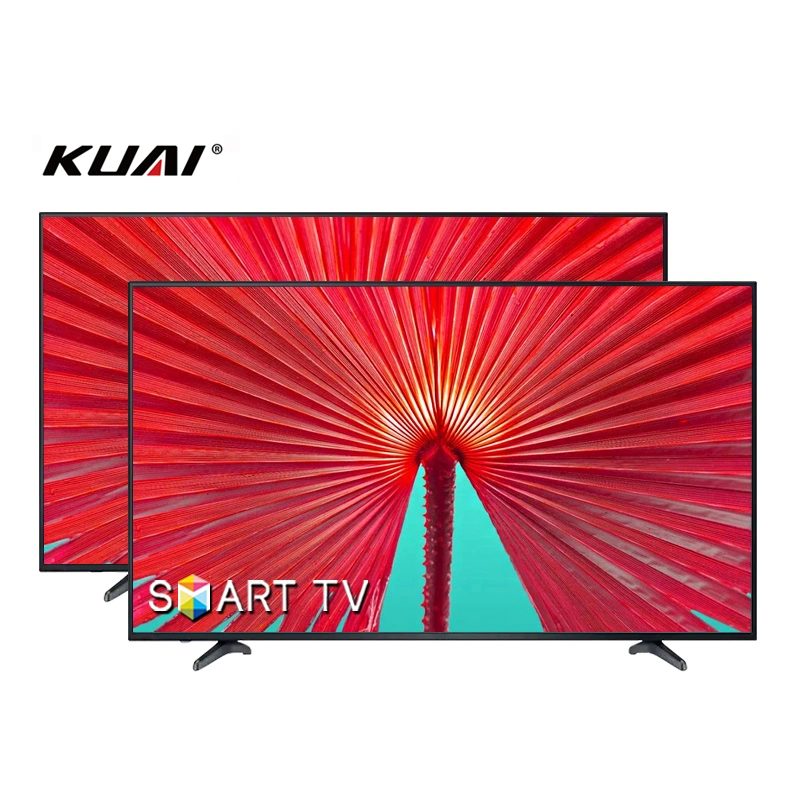 تلفزيون رقمي FHD 4K بشاشة مسطحة 65 75 85 بوصة شاشة LCD كبيرة الحجم تعمل بتقنية Bluetooth Smart TV مزودة بتقنية Android 9 عبر الإنترنت تلفزيون