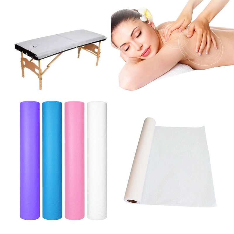 Bajo Precio sábanas perforadas ropa de cama desechable en Rolls SPA Bed Hoja tela no tejida Polipropileno sábanas desechables rollo