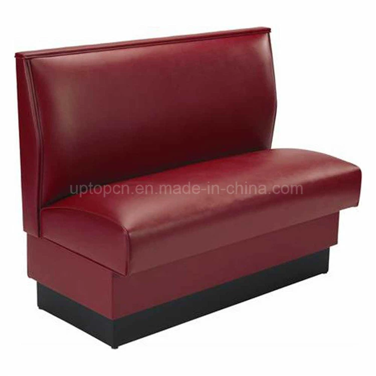 Modern Restaurant Retro Leather Seating, Fast Food American Diner Booth