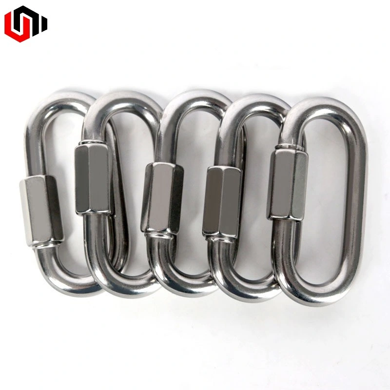 Stainless Steel SS304/SS316 Safety Quick Link Spring Hook with Safety Belt Loop A2/A4