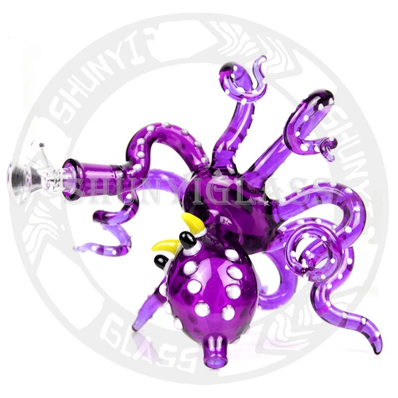 Purple DAB Rigs Wholesale/Supplier Glass Water Pipe Art Glass Smoking Set Seed of Life Ball Rig Smoke Pipe DAB Rigs