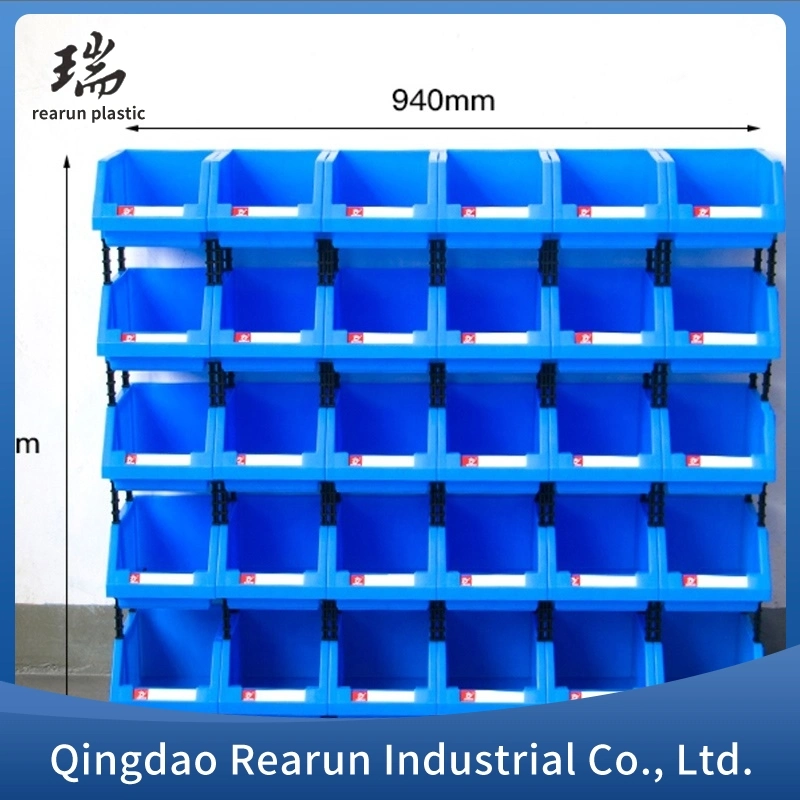 Storage Boxes Bins Plastic with Steel Shelf Rack Warehouse Industrial Parts Storage Bins in Toolbox