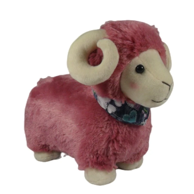 Comercio al por mayor de la Cabra permanente lindo personalizados 3 colores crema de animales de peluche 32cm de oveja de peluche suave de los niños juguetes de cordero con bufanda de regalo de promoción de los niños