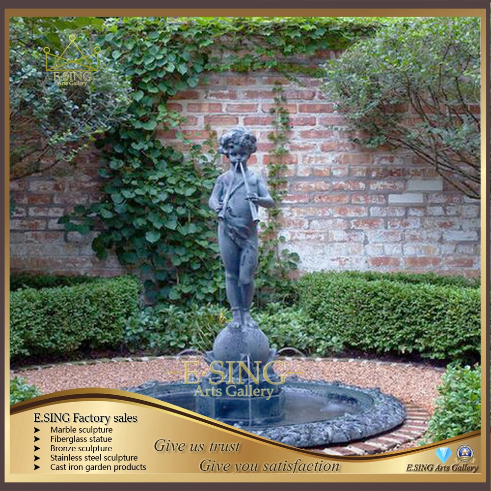 Large Outdoor Brass Casting Bronze Two Layers Water Fountain Sculpture for Garden Decoration