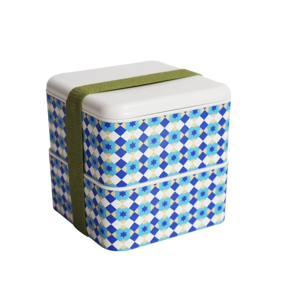 Caixa de almoço para crianças RPET com tampa recipiente Square Nordic Home Armazenamento de alimentos personalizado