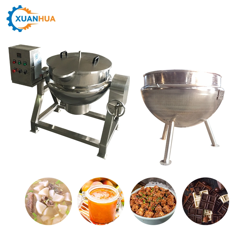 Industrial Cooking Pots Commercial Steam Kettle Food Tilting Rice Jacketed Boiler