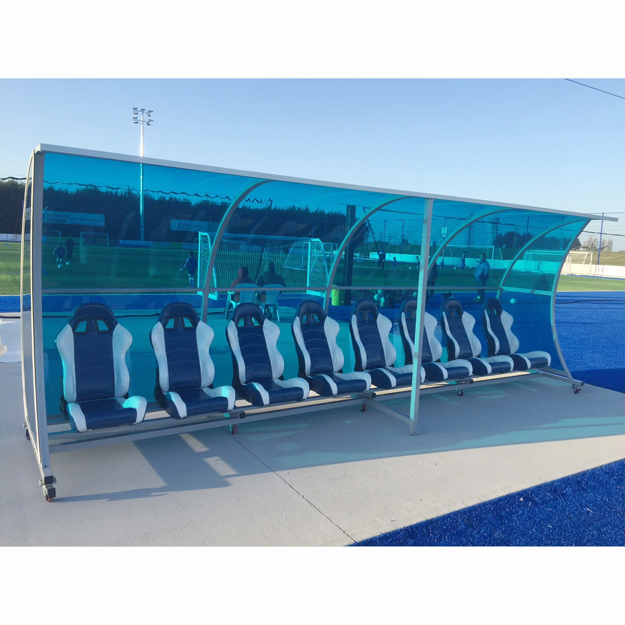 High Grade Steel Soccer Coach Bench Equipment Football Team Shelter