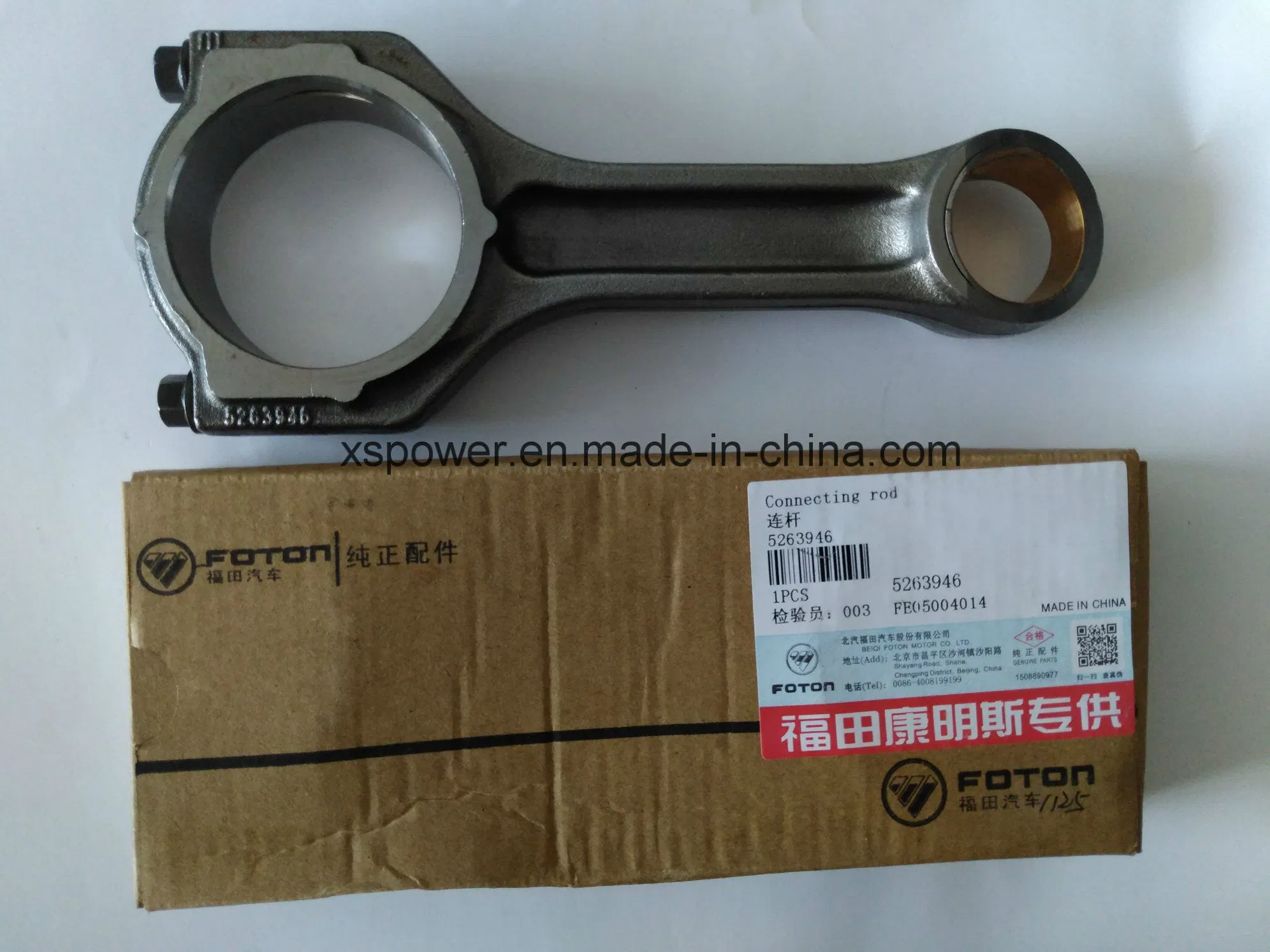 Genuine Foton Cummins Isf2.8 Spare Part, Connecting Rod 5263946, Connecting Rod Bearing 5284536 5284537