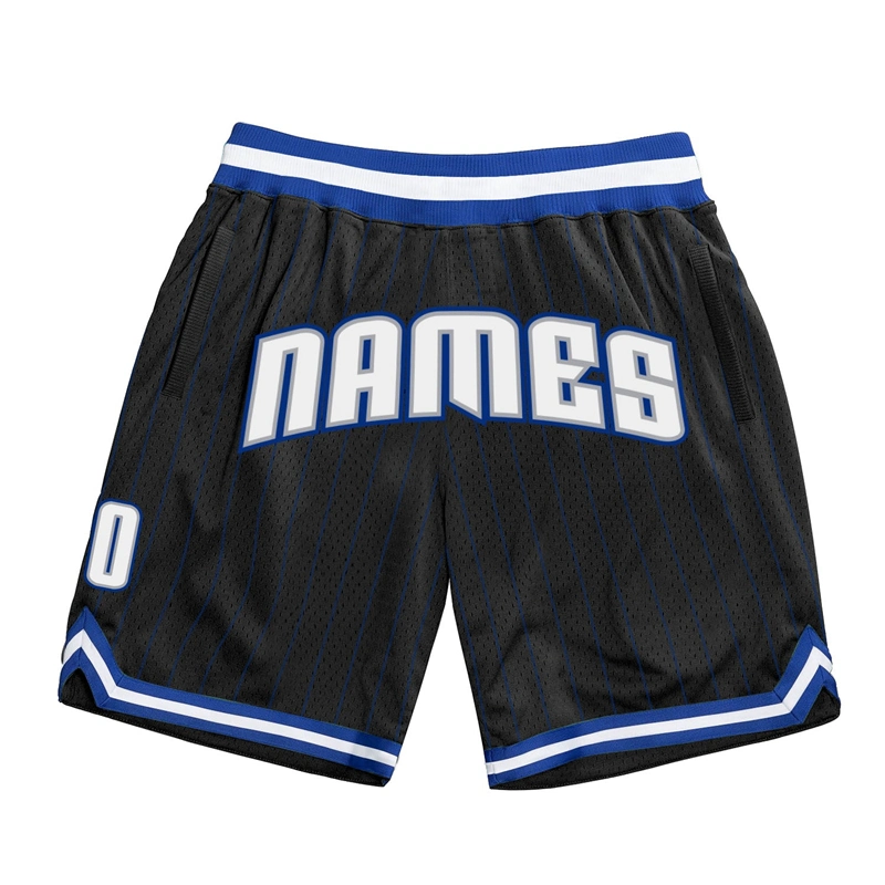hecho personalizado bordado Streetwear Hombre Vintage Sport Training Uniform Jersey Pantalón corto de baloncesto Sportswear con bolsillos