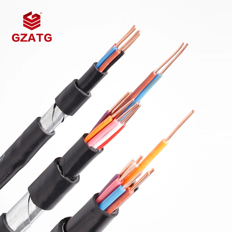 Kvv22 Control Cable 450/750V 1.5mm 2.5mm 4mm 6mm Multi Core PVC Insulation Copper Conductor Armoured Electric Cable Wire for Instruments