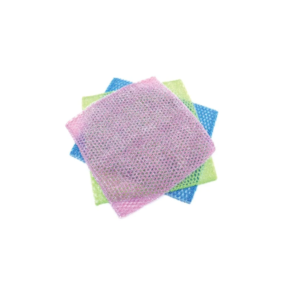 Glitter Various Metallic Kitchen Dish Cloth Sponge Quick Dry Hygienic Mesh Type Scrubber Made by Korea