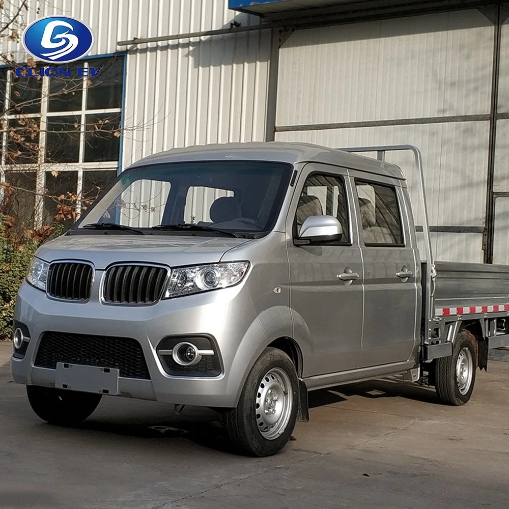 Mini cabina dupla elétrica, veículo de transporte de carga de 1.5 toneladas, com recolha