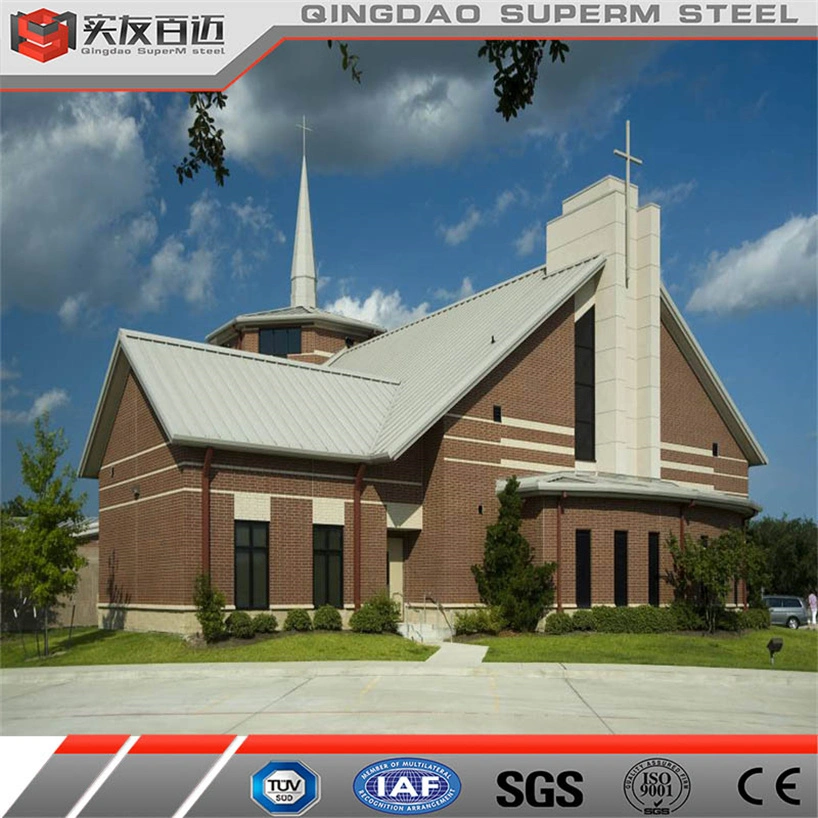 Light Steel Structure Prefabricated Metal Building C Purlin Tiny House Pre-Engineering Church Construction with Praying House