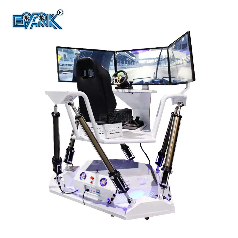 Virtual Reality Three Screen Six Axis Driving Arcade Game Machine Gaming Simulator