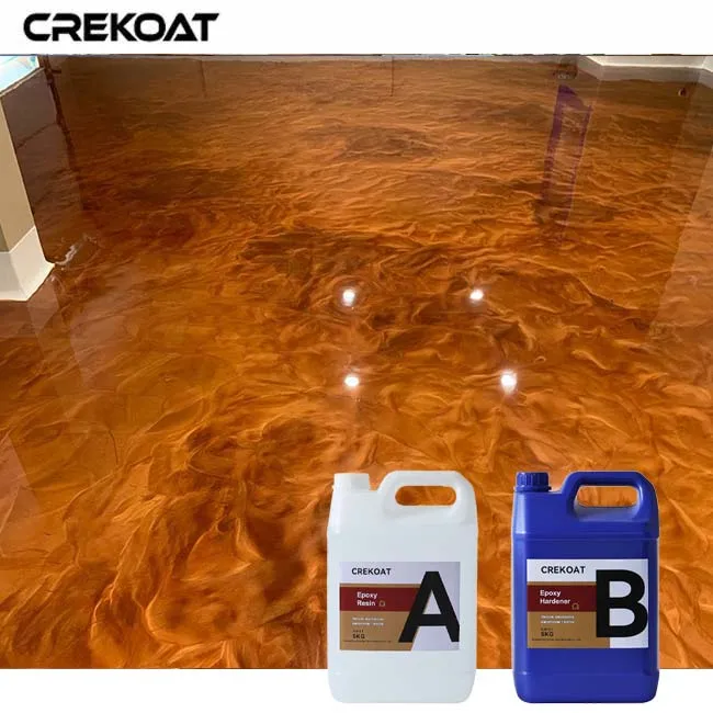 Highly Durable Wear Surface Copper Epoxy Flooring for Countertops