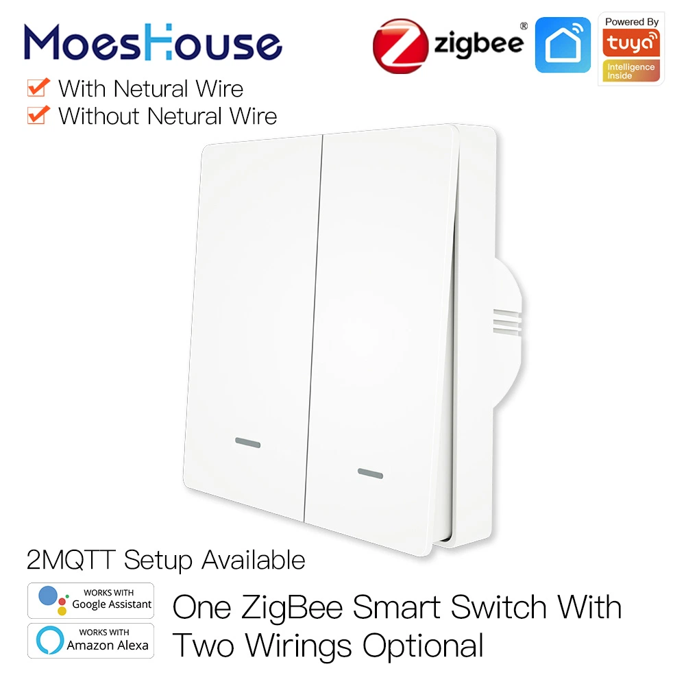 Ес Великобритания стандартный 2 токопроводящей дорожки Zigbee Smart WiFi выключатель Tuya Zigbee пульт дистанционного управления на стене дома переключатель рабочего освещения