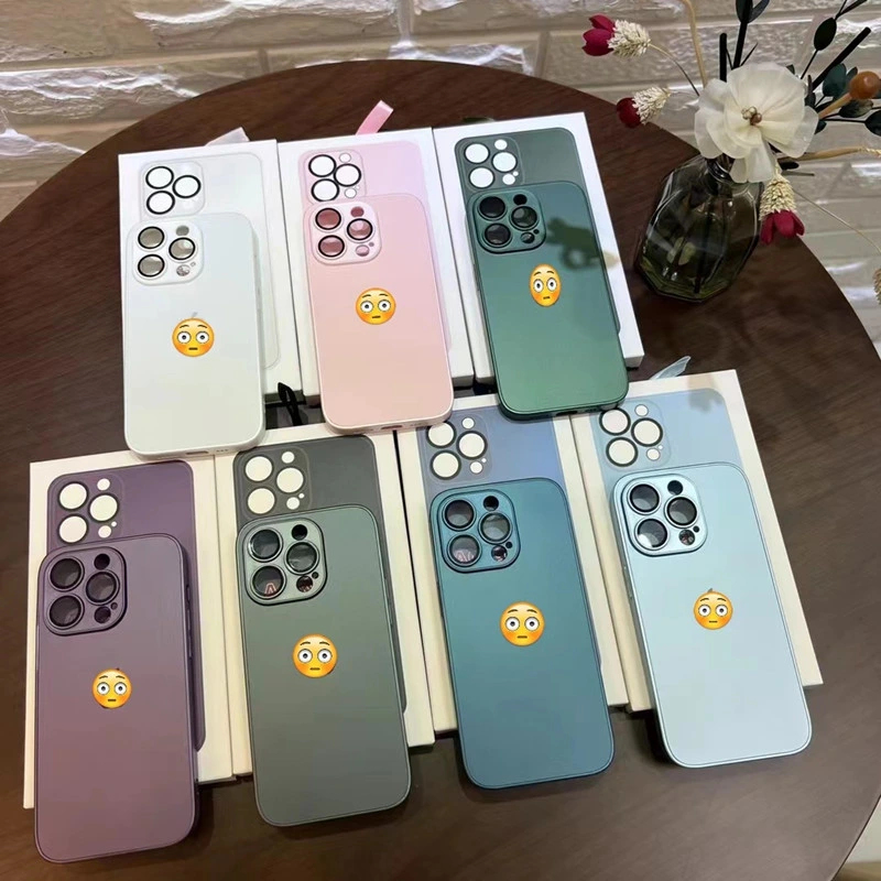 2023 Magnetic Silicon Frosted Glass Case New Mobile Phone Accessories with Wireless Charger Coil for iPhone 11/12/13/14/15