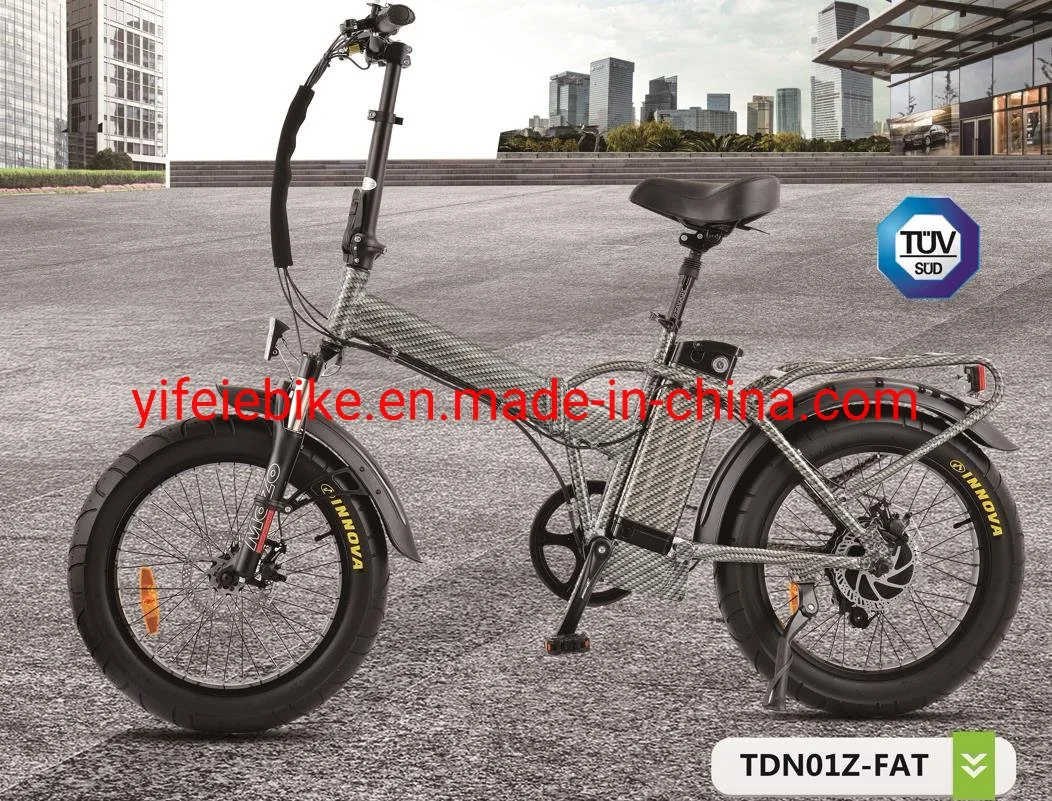 Fat Boy Mini plegable de 20 pulgadas neumático Fat bicicleta eléctrica con el cubo 48V El motor de 500 W